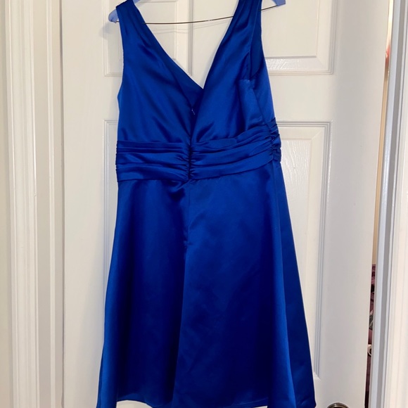 David’s Bridal Knee-Length Blue Dress SOLD - Picture 2 of 7